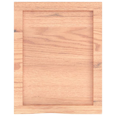 Bathroom Countertop Light Brown 40x50x4 cm Treated Solid Wood