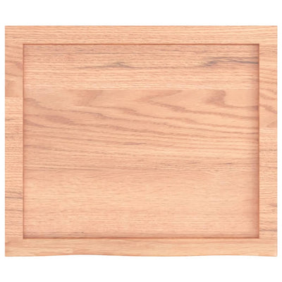 Bathroom Countertop Light Brown 60x50x4 cm Treated Solid Wood