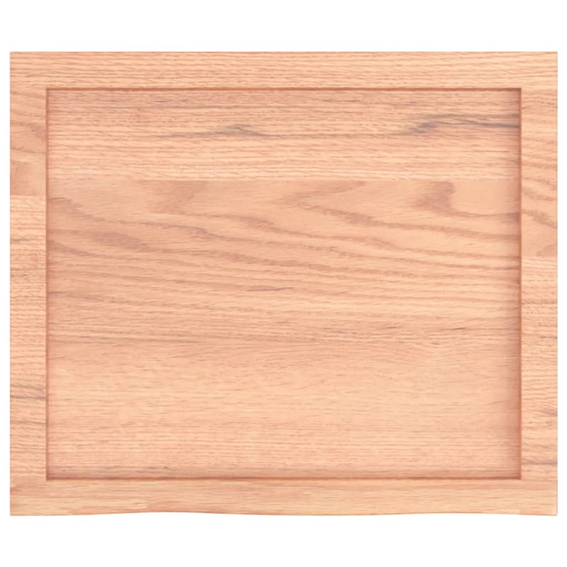 Bathroom Countertop Light Brown 60x50x4 cm Treated Solid Wood