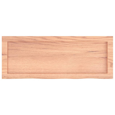 Bathroom Countertop Light Brown 80x30x4 cm Treated Solid Wood