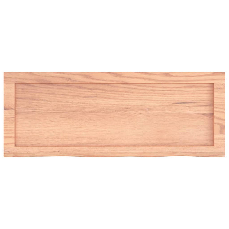 Bathroom Countertop Light Brown 80x30x4 cm Treated Solid Wood