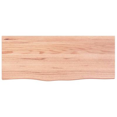 Bathroom Countertop Light Brown 100x40x2 cm Treated Solid Wood