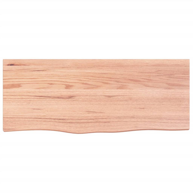 Bathroom Countertop Light Brown 100x40x6 cm Treated Solid Wood