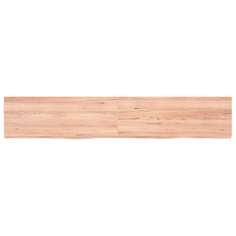 Bathroom Countertop Light Brown 160x30x4 cm Treated Solid Wood