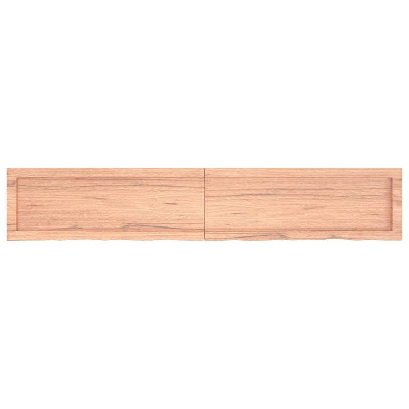 Bathroom Countertop Light Brown 160x30x4 cm Treated Solid Wood