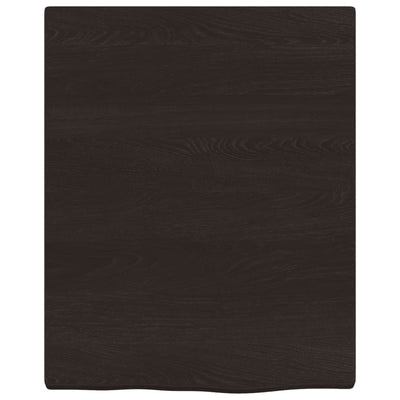 Bathroom Countertop Dark Brown 40x50x4 cm Treated Solid Wood