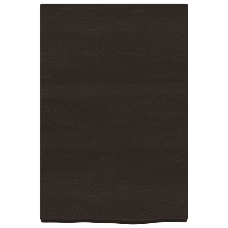 Bathroom Countertop Dark Brown 40x60x4 cm Treated Solid Wood