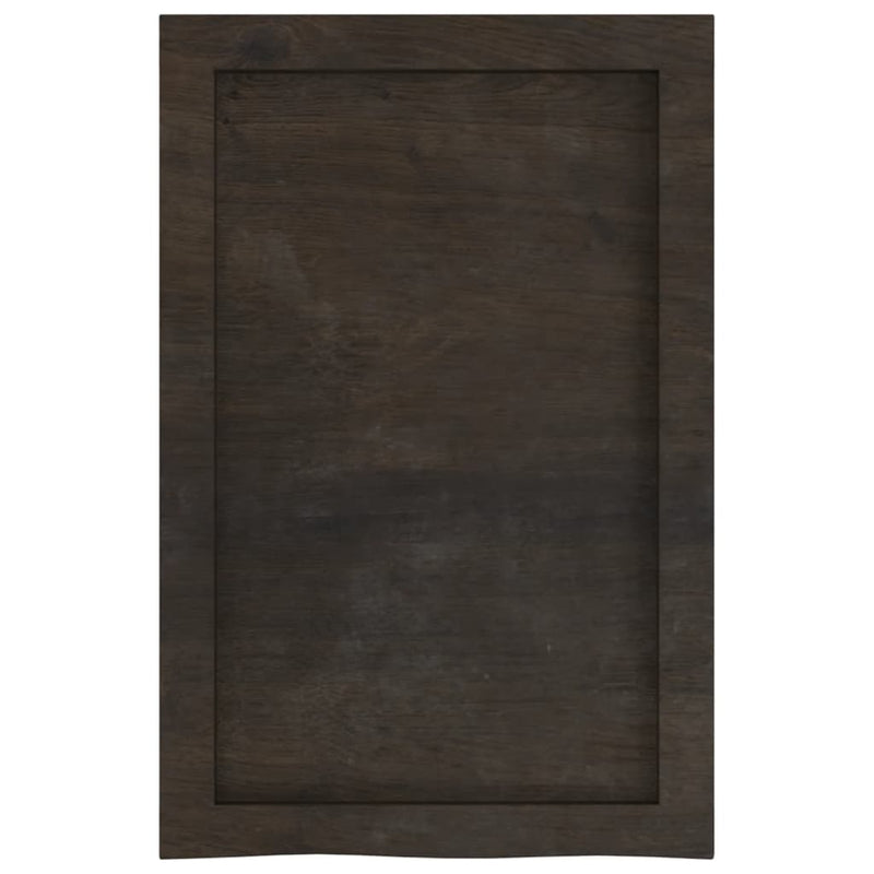 Bathroom Countertop Dark Brown 40x60x4 cm Treated Solid Wood