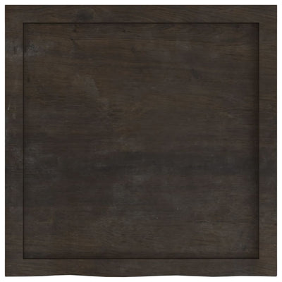 Bathroom Countertop Dark Brown 60x60x4 cm Treated Solid Wood