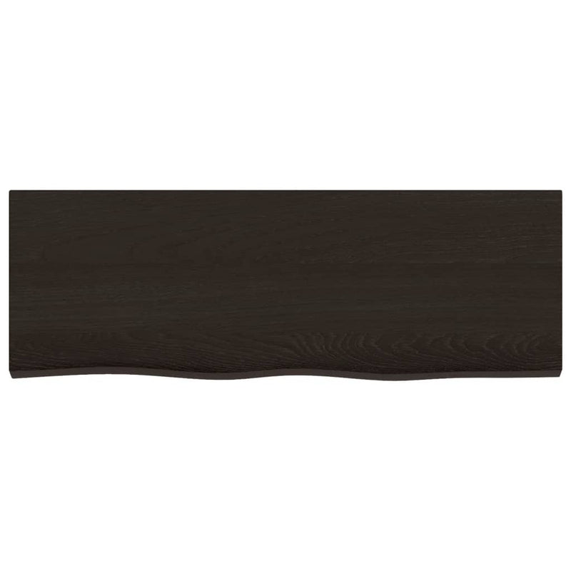 Bathroom Countertop Dark Brown 80x30x4 cm Treated Solid Wood