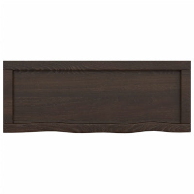 Bathroom Countertop Dark Brown 80x30x4 cm Treated Solid Wood