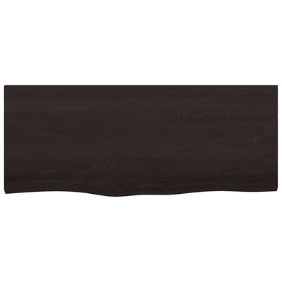 Bathroom Countertop Dark Brown 100x40x6 cm Treated Solid Wood