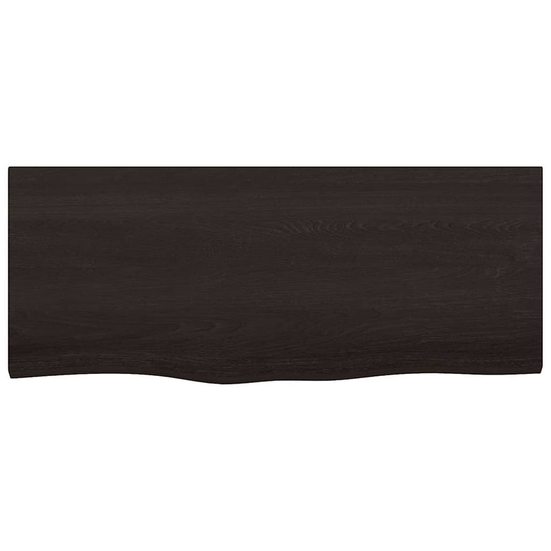 Bathroom Countertop Dark Brown 100x40x6 cm Treated Solid Wood