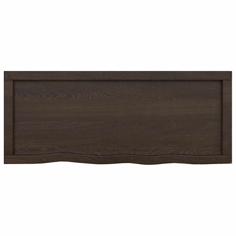 Bathroom Countertop Dark Brown 100x40x6 cm Treated Solid Wood