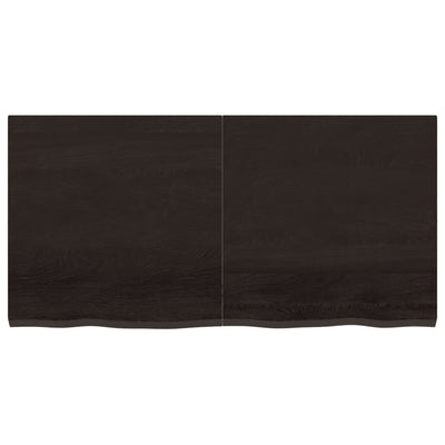 Bathroom Countertop Dark Brown 120x60x4 cm Treated Solid Wood