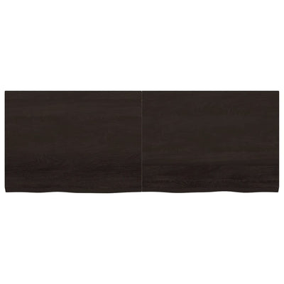 Bathroom Countertop Dark Brown 160x60x4 cm Treated Solid Wood