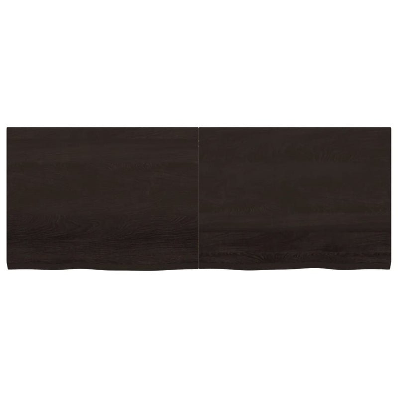 Bathroom Countertop Dark Brown 160x60x4 cm Treated Solid Wood