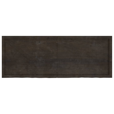 Bathroom Countertop Dark Brown 160x60x4 cm Treated Solid Wood