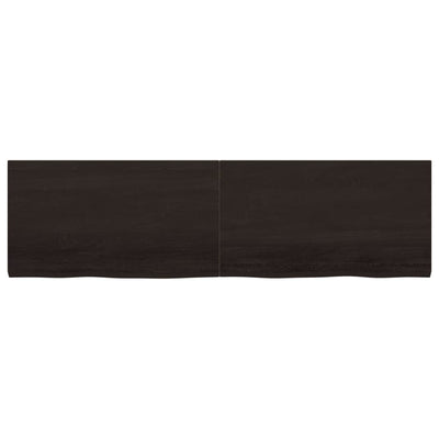 Bathroom Countertop Dark Brown 180x50x4 cm Treated Solid Wood