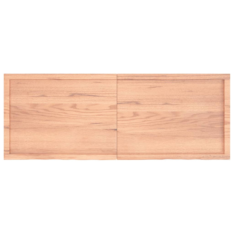 Table Top Light Brown 160x60x4 cm Treated Solid Wood Oak