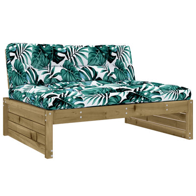 5 Piece Garden Lounge Set with Cushions Impregnated Wood Pine