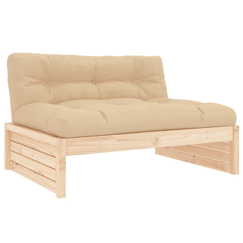 6 Piece Garden Lounge Set with Cushions Solid Wood