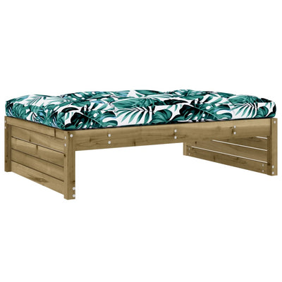 2 Piece Garden Lounge Set with Cushions Impregnated Wood Pine