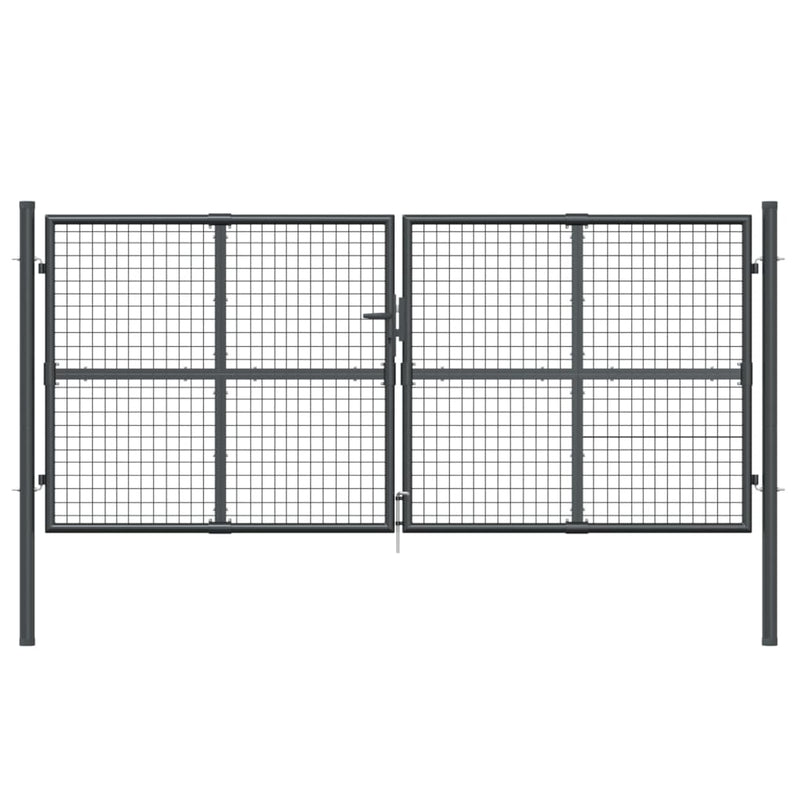 Mesh Garden Gate Anthracite 300x175 cm Galvanised Steel