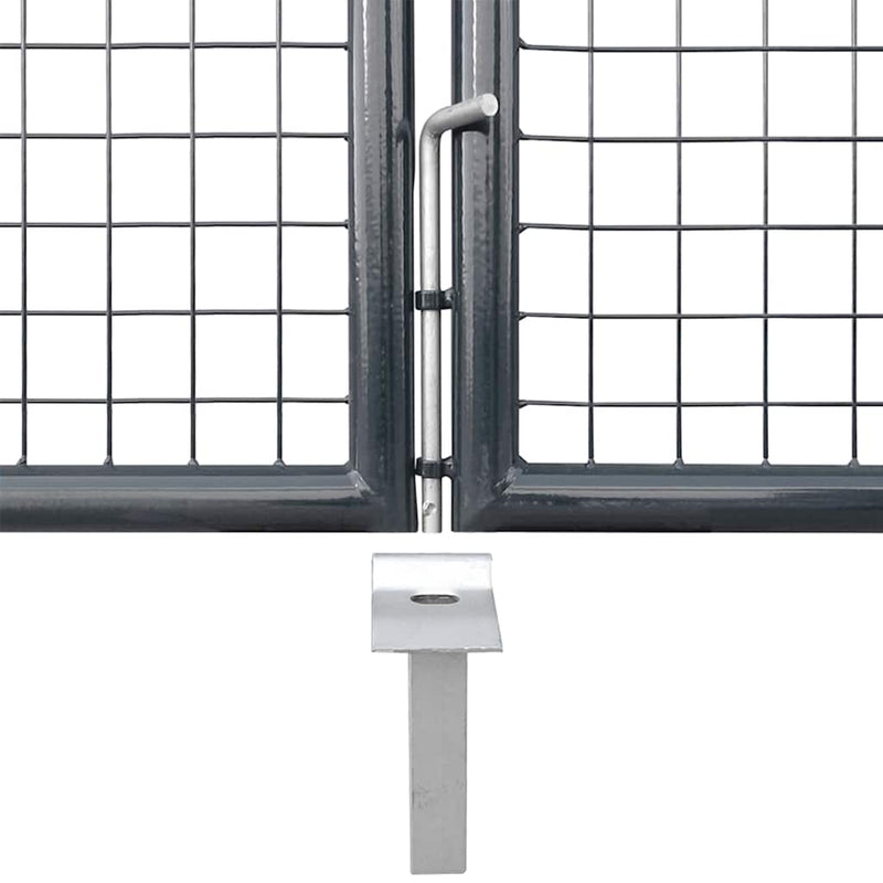 Mesh Garden Gate Anthracite 300x175 cm Galvanised Steel