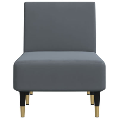 Chaise Longue Dark Grey Velvet