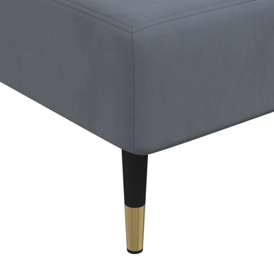 Chaise Longue Dark Grey Velvet