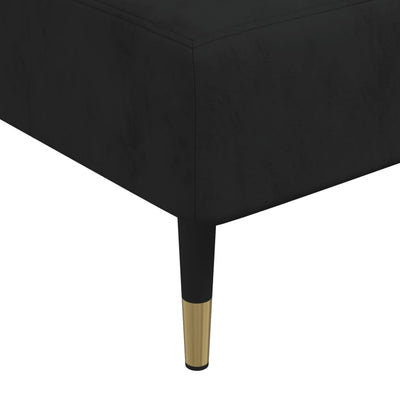 Chaise Longue Black Velvet