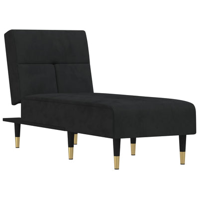 Chaise Longue Black Velvet