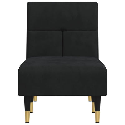 Chaise Longue Black Velvet