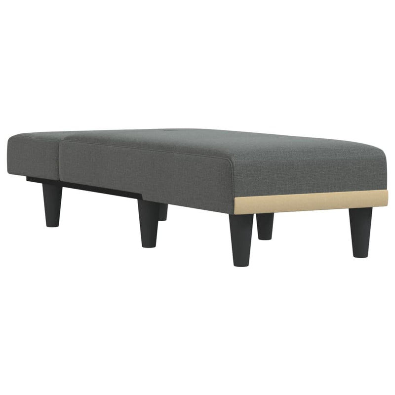 Chaise Longue Dark Grey Fabric