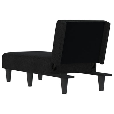 Chaise Longue Black Fabric