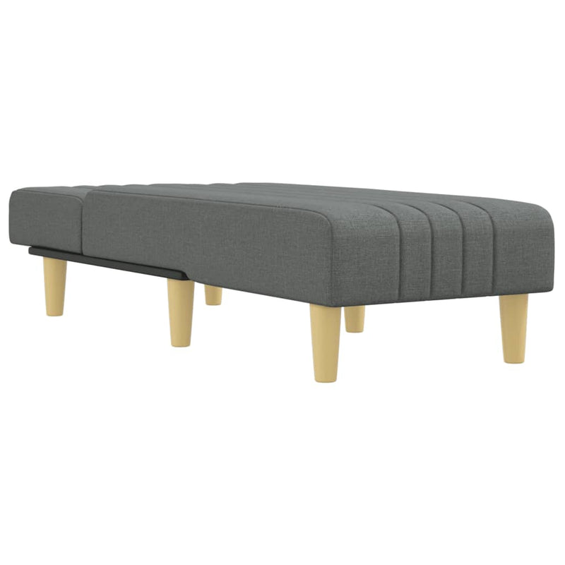 Chaise Longue Dark Grey Fabric