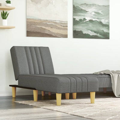 Chaise Longue Dark Grey Fabric