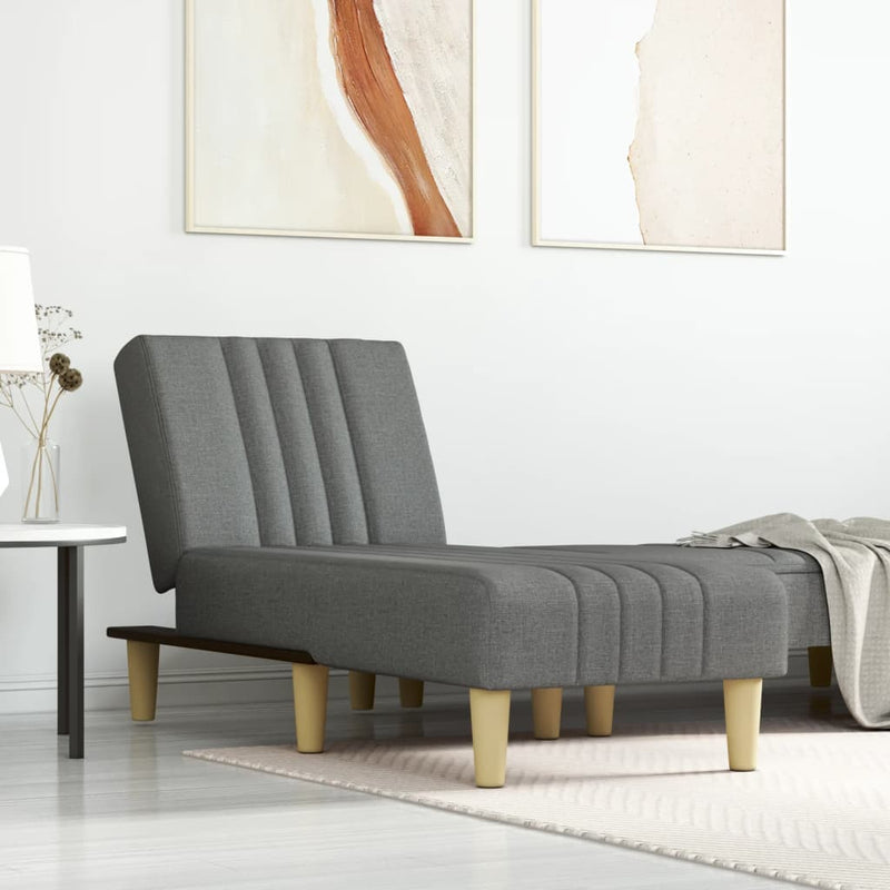 Chaise Longue Dark Grey Fabric