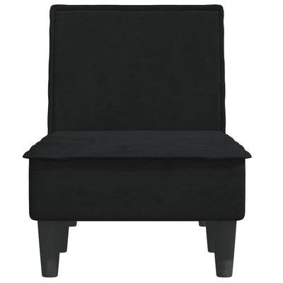 Chaise Longue Black Velvet