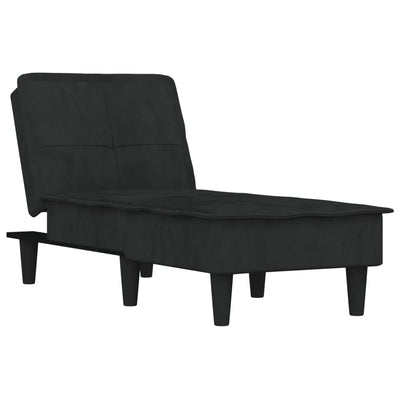 Chaise Longue Black Velvet