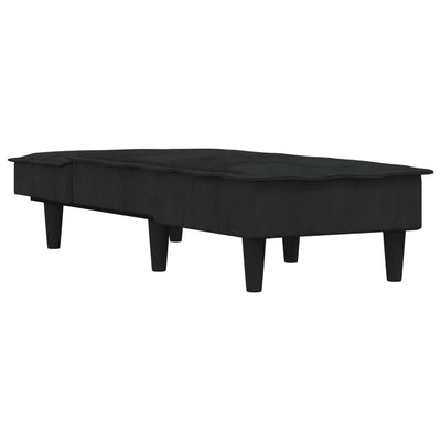 Chaise Longue Black Velvet