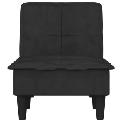 Chaise Longue Black Velvet