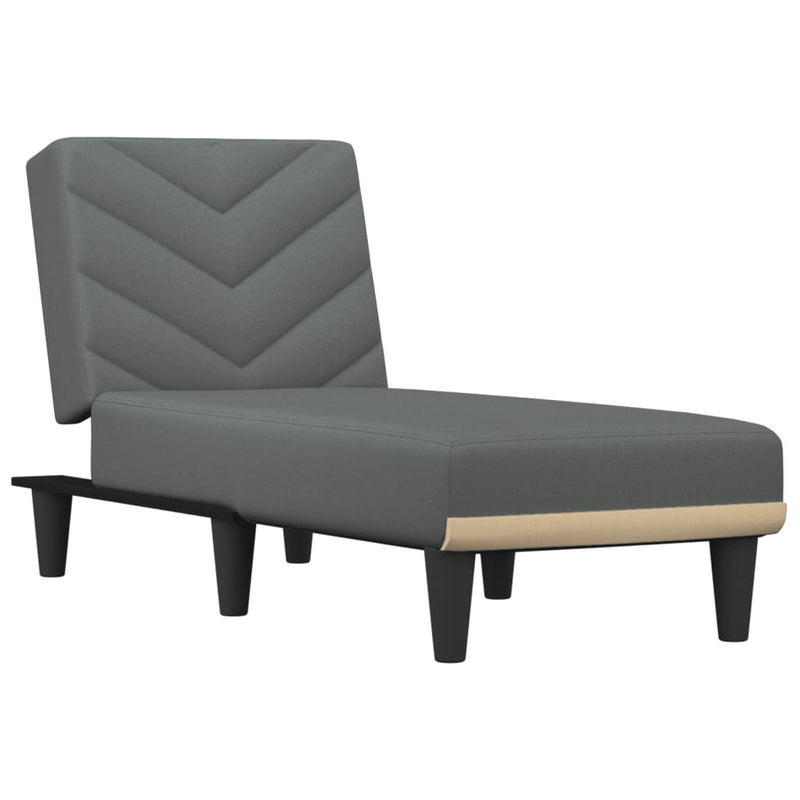 Chaise Longue Dark Grey Fabric