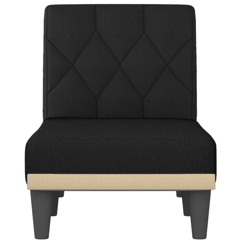 Chaise Longue Black Fabric