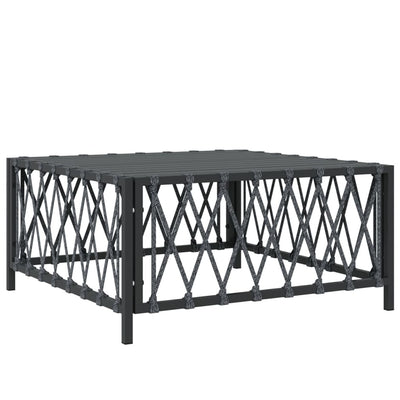 4 Piece Garden Lounge Set with Cushions Anthracite Steel