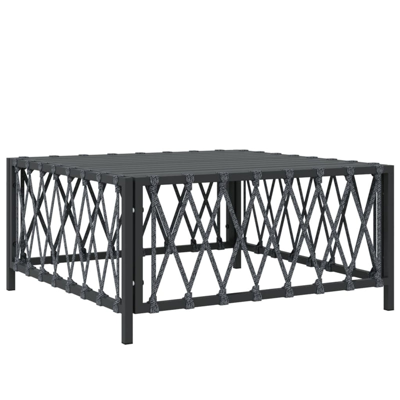 6 Piece Garden Lounge Set with Cushions Anthracite Steel