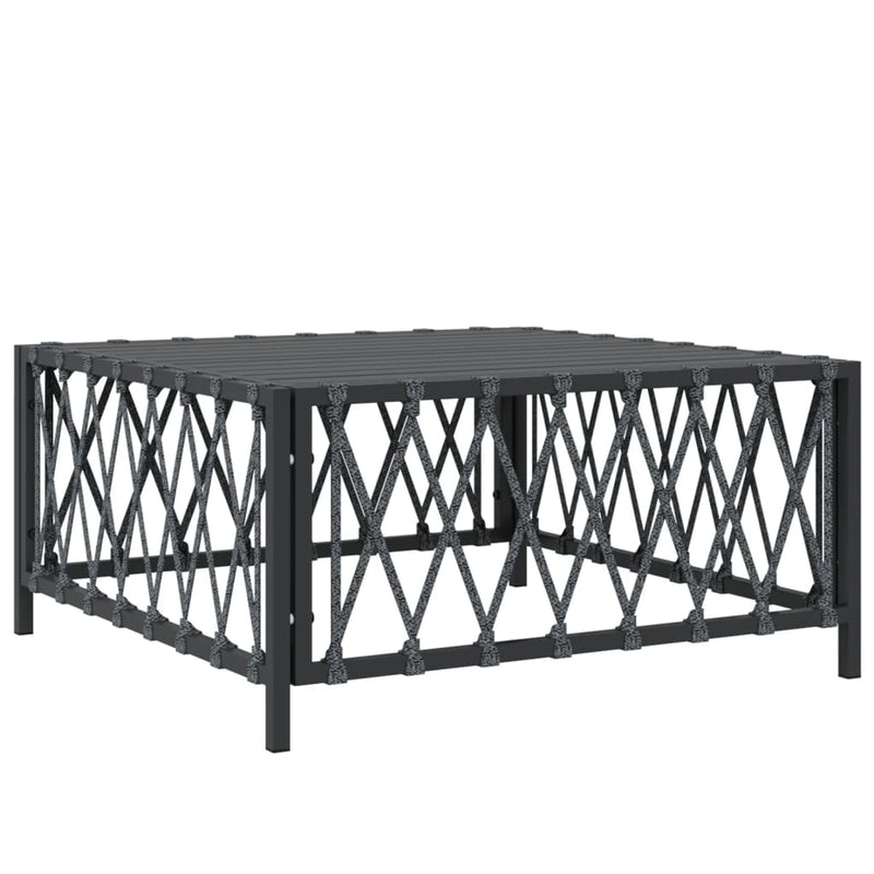 7 Piece Garden Lounge Set with Cushions Anthracite Steel