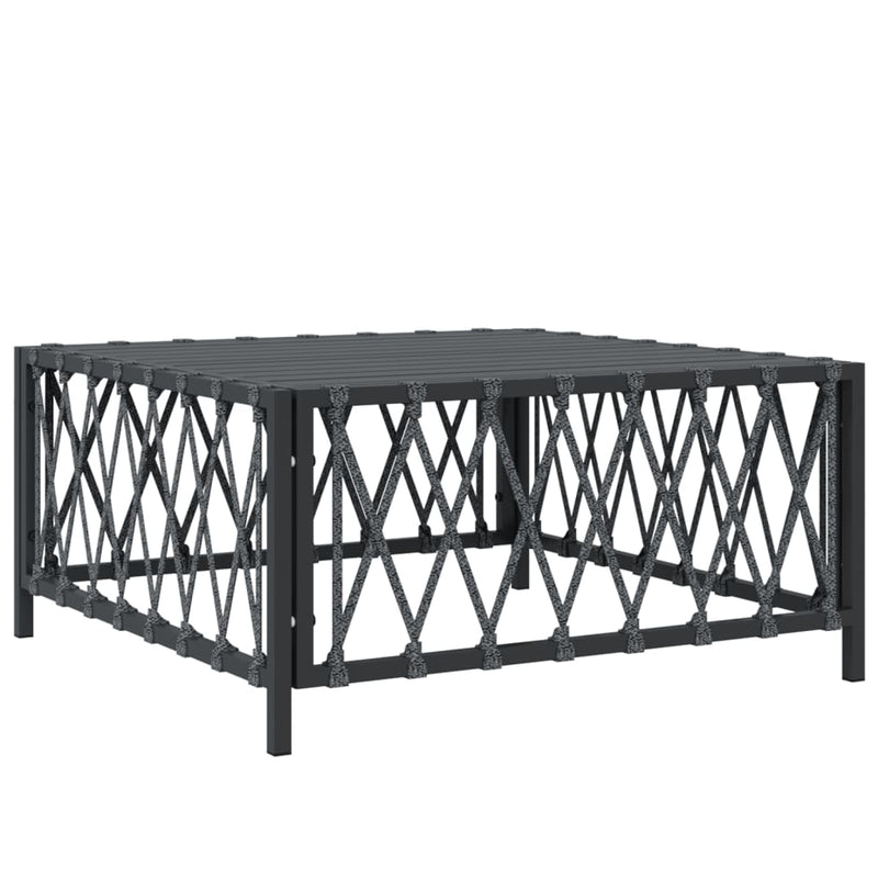 8 Piece Garden Lounge Set with Cushions Anthracite Steel