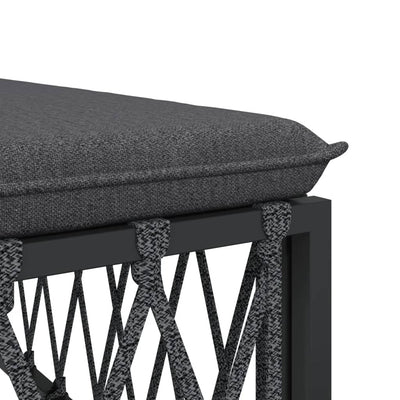 8 Piece Garden Lounge Set with Cushions Anthracite Steel